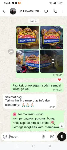 Testimonial Papan Bunga Pernikahan ngawi