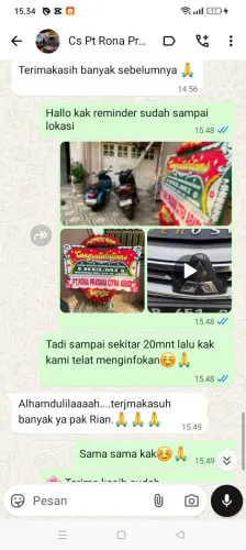 Testimonial Papan Bunga ngawi